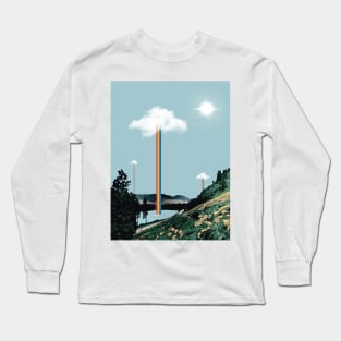 Flying Towards Something Beautiful - Surreal/Collage Art Long Sleeve T-Shirt